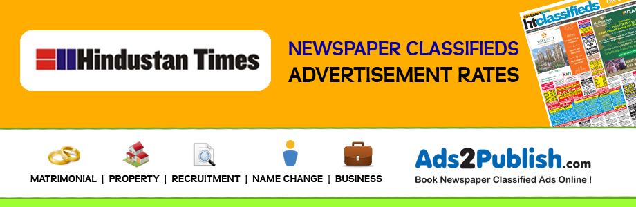 Hindustan Times Classifieds Ad Rates