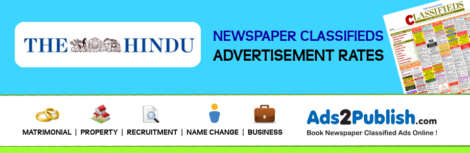The Hindu Classified Ad Rates