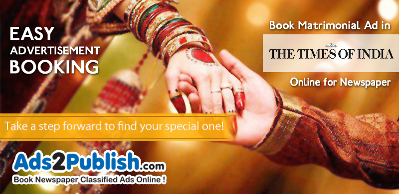times-of-india-matrimonial-ad-booking-for-newspaper